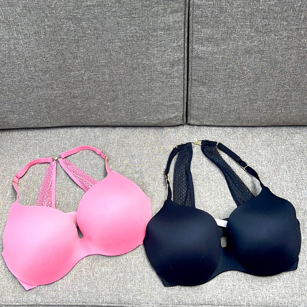 VICTORIA SECRET INCREDIBLE PUSH UP PERFECT SHAPE 34D—2 BRAS!